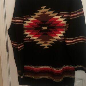 Vintage Susan Bristol Aztec longCardigan w front button Sold out hard to found